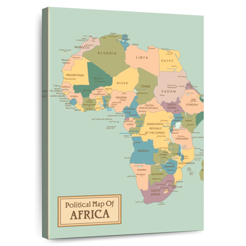 Afrique politique Aliaz, H 48 po x l 32 po