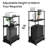 26.4'' W Cart Mobile Printer Stand with Shelves