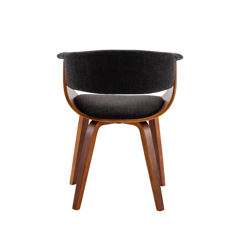 48cm H Polyester Blend Upholstered Upholstered Back Armchair, Dark Grey