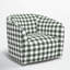Fauteuil demi-tonneau pivotant rembourré Marita-1758183666