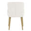 2 chaises d'appoint beige Boucle - rembourrées pour une longue durée de vie en chêne et des pieds en métal