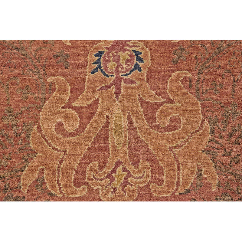 Wool Floral Area Rug, Rectangle 2' x 3'