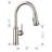 Empressa High Arc Pull-Down Dual-Spray Kitchen Faucet-34379661