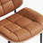 Mid Century Modern Dining Chairs with Walnut Grain Back, Brown Faux Leather Dining Room Chairs Set of 4, Checkered Soft Cushion Kitchen Chairs with Adjustable Foot Pads-1903881341-1904201413