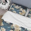 Orchidées asiatiques bleues et blanches à motif floral - Ensemble de housse de couette floral - Microfibre de polyester-570955893