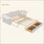 Lit de jour avec bureau amovible, tiroirs de rangement et table d'appoint hydraulique-168058533-168058200