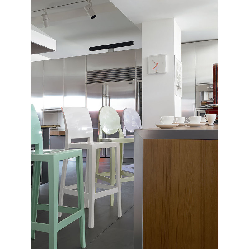 One More Outdoor Bar Stool, 75 cm, Glossy White