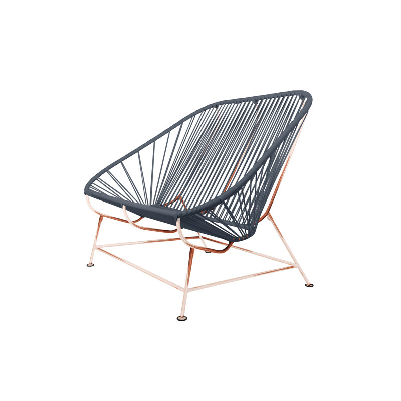InLove Indoor/Outdoor Handmade Loveseat, Gray/Copper