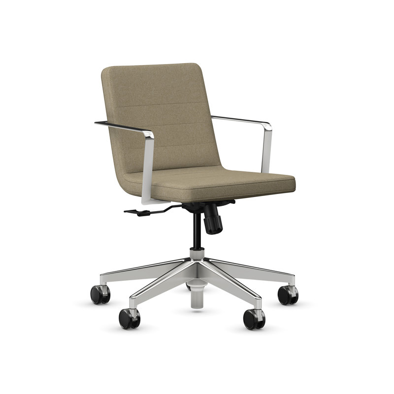 Sean Swivel Tilt Desk Chair from 9to5 Seating, Taupe Polyester