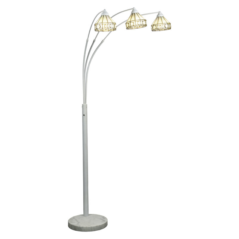 Sarajevo Arc 3-Light Tiffany Floor Lamp