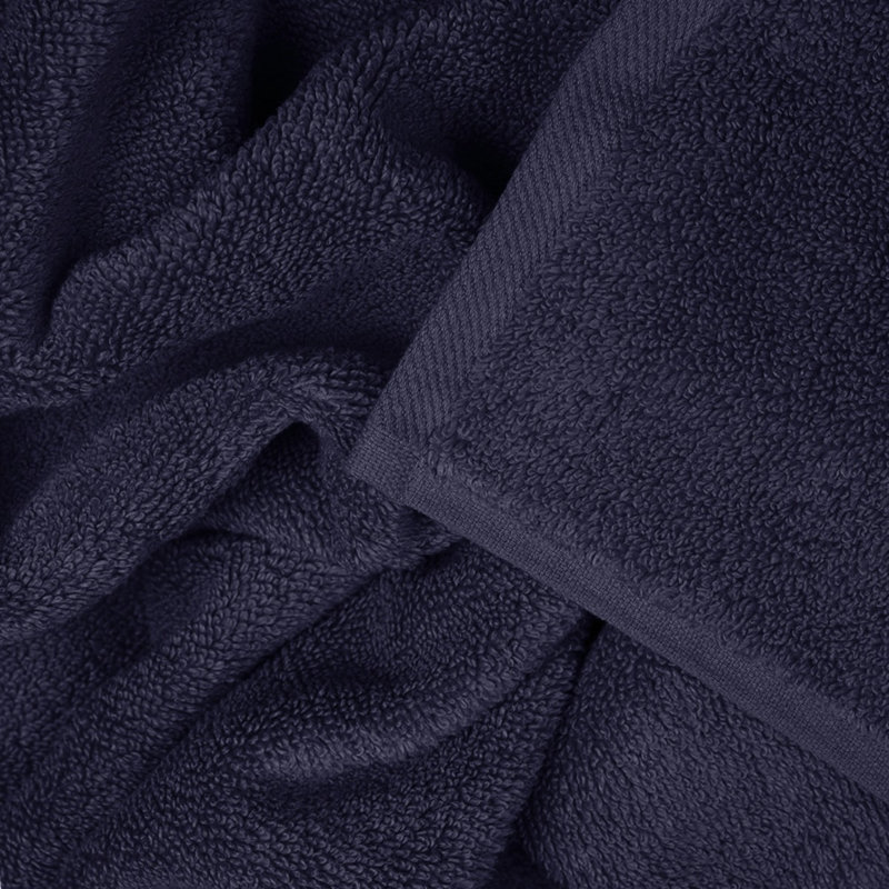 Luxury Egyptian-Quality Cotton Hand Towel Set, Navy