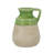 Terracotta Jug Vase with Green Glaze and Natural Tan Finish