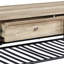 Table basse de style industriel avec base en bois composite Joyeuse décoration chêne et sable gris