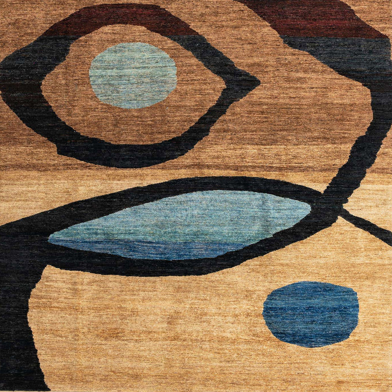 Abstract Indoor Rug, Square 6'