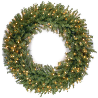 Couronne de sapin avec lumières Norwood
