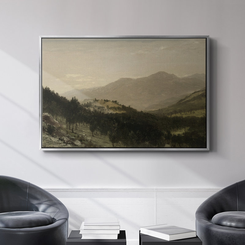 Paysage rétro - DLXV, H 25 po x l 37 po x P 1,5 po, Toile tendue