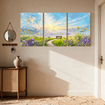 Ensemble de 3 reproductions d'art sur toile