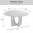 30" H Round Solid and Manufactured Wood Cross Pedestal Dining Table-30876436-30876437