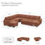 Short Plush Fabric Oversized U - Shaped Modular Sectional Sofa, Storage Sofa, Soft Upholstery-1887765828
