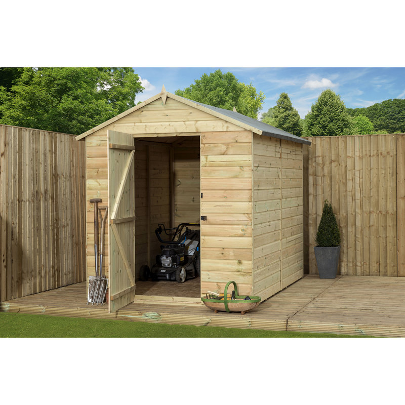 Premier Apex Shiplap Wooden Shed, 6ft. W x 10ft. D