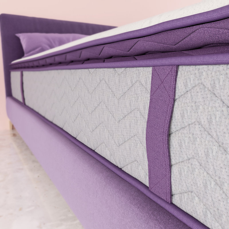 Matelas à plateau-coussin hybride moyen 8/10/12 po, Grand lit, 10"