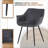 Haglund Leather Dining Chair with Powder-Coated Iron Legs Accent Side Chair Foam Padded Seat Versatile Kitchen Chair for Modern Home and Kitchen-68459893-123386569