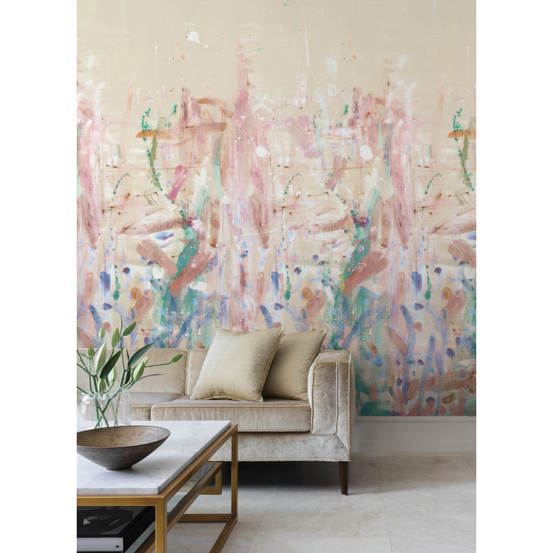 Fresque murale pastel Fresco, Beige