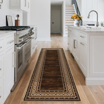 Tapis de couloir de salle de bain en polyester 2 x 8 pi