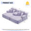 Oversized Corduroy Lounge Sofa Bed,Lounge Chair with Wide Armrests and Side Pocket & Pillows-128970202