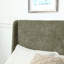 CARMER UPHOLSTERED BED FRAME SUPER KING OLIVE