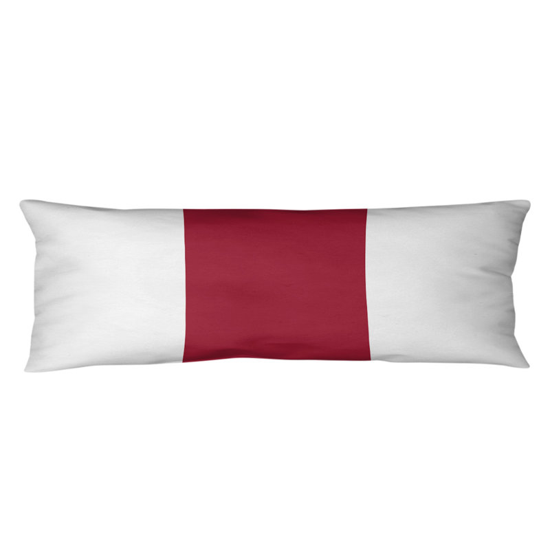 Polyester Medium Pillow, Alabama , White/Crimson Middle