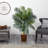 53'' Faux Palm Tree in Wood Decorative Vase
