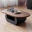Table basse ovale en bois massif-324175403
