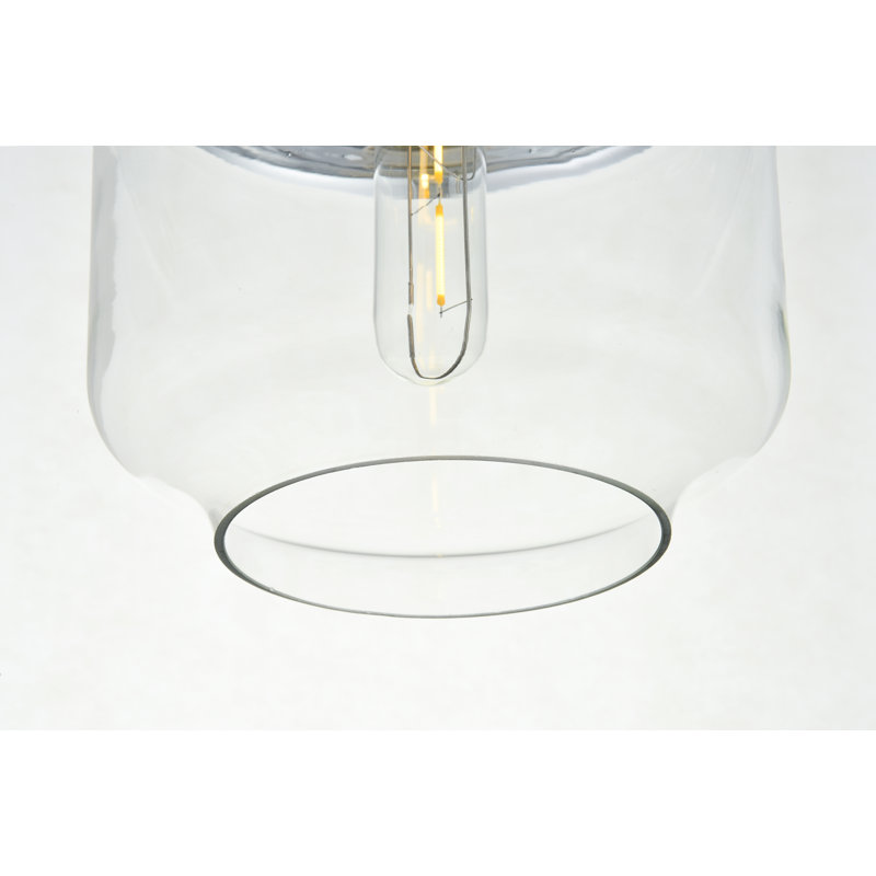 Chamberland 1 - Light Single Pendant, 11" H x 7.1" W x 7.1" D, Chrome