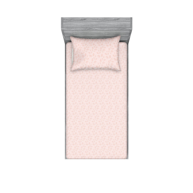 Twin XL Beige Checkered Microfiber Sheet Set