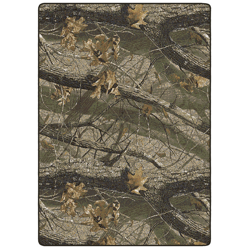 Tapis décoratif beige/brun Touffeté à motif floral Realtree, Rectangle 2 pi 8 po x 3 pi 10 po