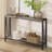 Console Table, Entryway Table With Storage, Industrial Sofa Table With V Design, 2-Tier Narrow Console Table-537844815-549872531