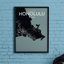 Honolulu City Map - No Frame Print-779205404