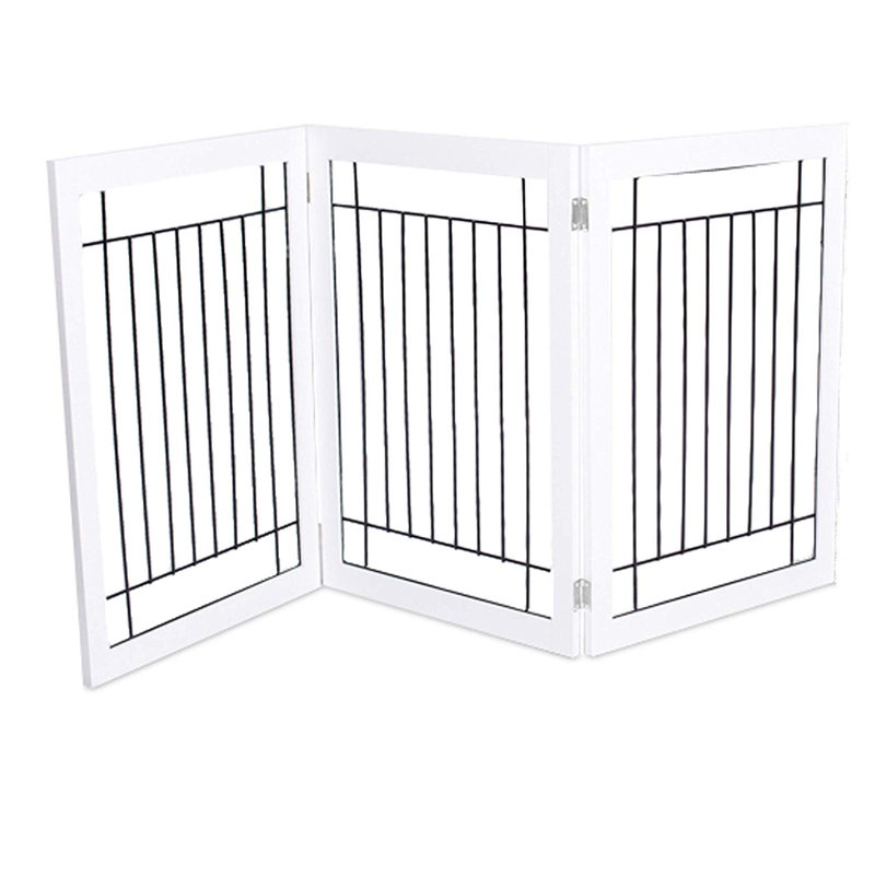 Barrière autoportante pour animaux, Blanc