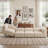 4-Piece Deep Seat Chenille Modular Sectional Sofa-1261321701