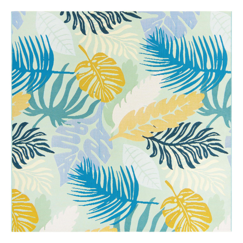 Windall Indoor/Outdoor Modern Area Rug, Square 6'