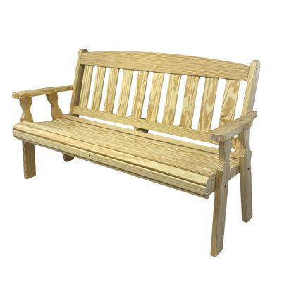Amish Casual Heavy Duty 800 lbs Mission Treated Wooden Garden Bench