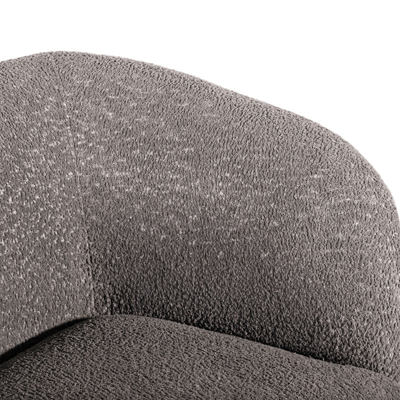 Celal 82.5'' Tuxedo Arm Curved Sofa, Charcoal Gray 100% Polyester