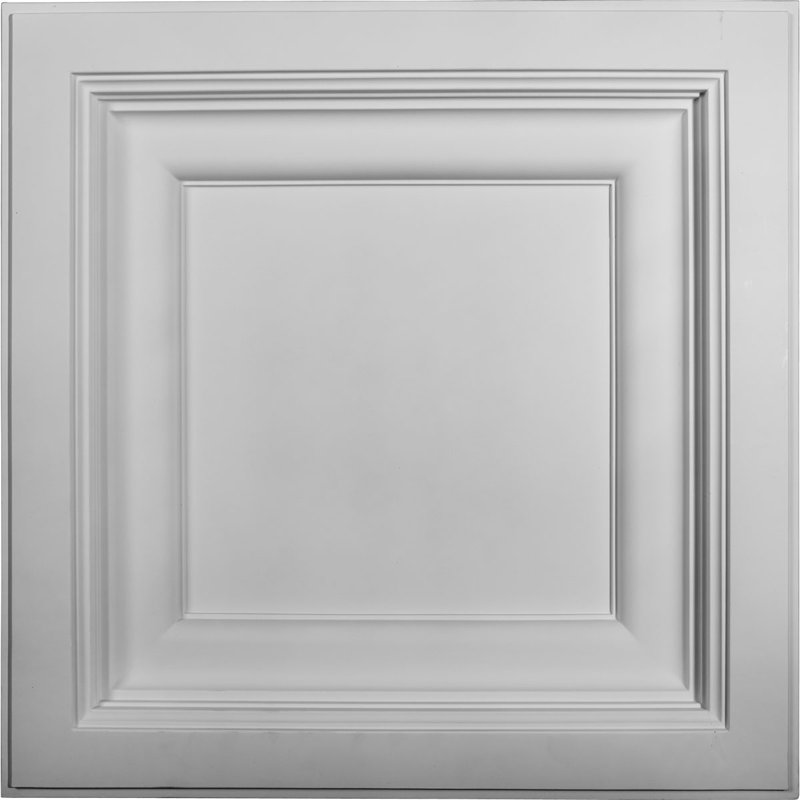 24'' L x 24'' W Polyurethane Glue Up Ceiling Tile In White