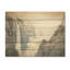 Beige et gris, simple cascade de falaise - panneau de bois en cascade, art mural sur bois de pin naturel-1003805923