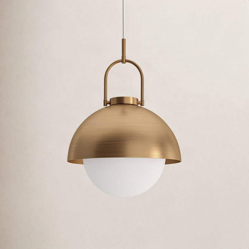 Navarre 1 - Light Dome Pendant, Aged Gold