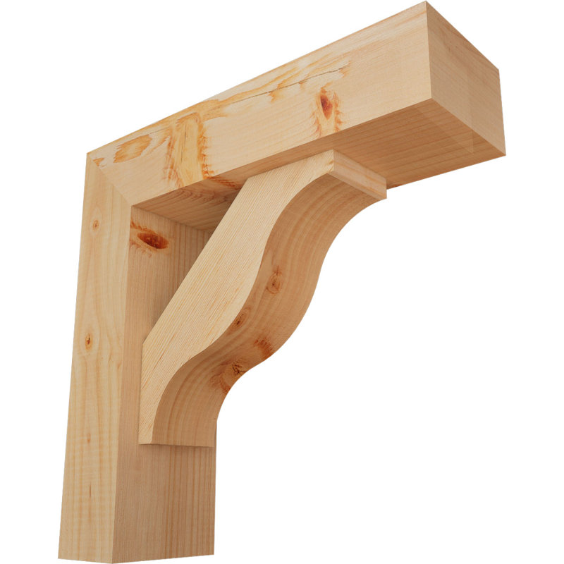 Support Funston Block avec support décalé, 18 po x 18 po, Sapin Douglas de l 5 1/2 po (lisse)