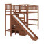 Lit mezzanine polyvalent avec glissade, escalier de rangement et lumière DEL-1078017731
