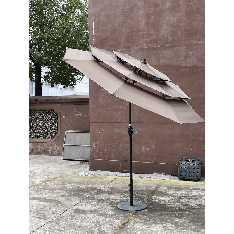Parasol d'extérieur exceptionnel à 3 niveaux avec caractéristiques avancées pour une expérience d'ombrage ultime, Champignon