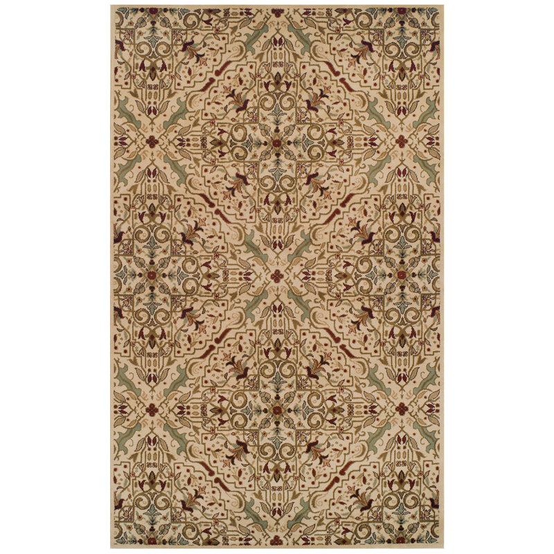 Tapis oriental crème / rouge Bayliff, Rectangle 2 pi x 3 pi